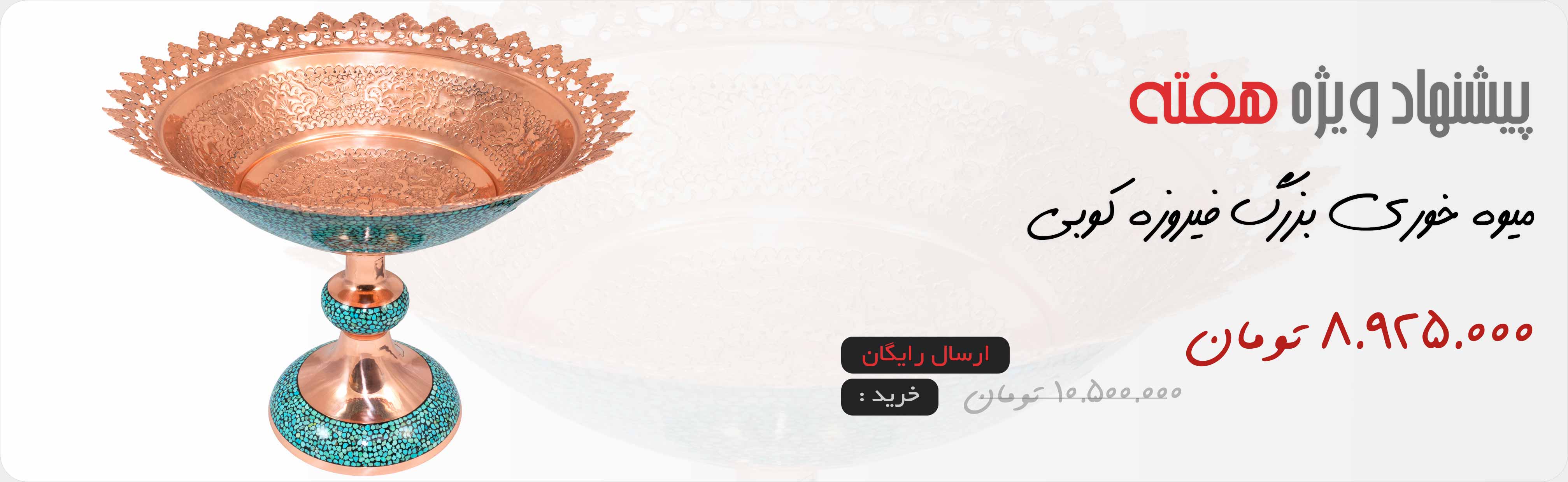 پیشنهاد ویژه هفته - میوه خوری بزرگ فیروزه کوبی | فروشگاه اینترنتی آرین هنر